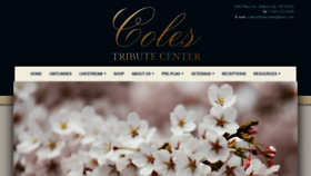 What Colestributecenter.com website looked like in 2021 (3 years ago)