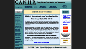What Canhr.org website looked like in 2021 (3 years ago)