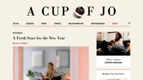 What Cupofjo.com website looked like in 2021 (3 years ago)