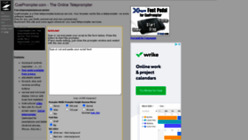 What Cueprompter.com website looked like in 2021 (3 years ago)