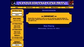 What Cloverlandcinemas.com website looked like in 2021 (3 years ago)