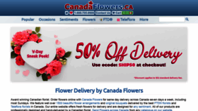 What Canadaflowers.ca website looked like in 2021 (3 years ago)