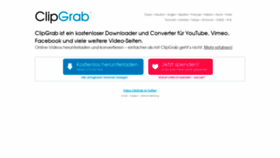 What Clipgrab.de website looked like in 2021 (3 years ago)