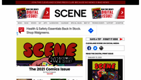 What Clevescene.com website looked like in 2021 (3 years ago)