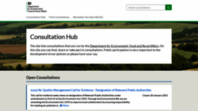 What Consult.defra.gov.uk website looked like in 2021 (3 years ago)