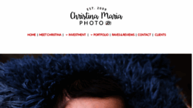 What Christinamaria.photo website looked like in 2021 (3 years ago)