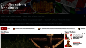 What Catholicsstrivingforholiness.org website looked like in 2021 (4 years ago)