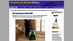 What Carpetcleaningmachinesreviews.com website looked like in 2021 (3 years ago)