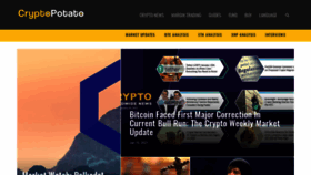 What Cryptopotato.com website looked like in 2021 (3 years ago)