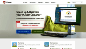 What Ccleaner.com website looked like in 2021 (3 years ago)