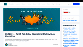 What Chutneymusic.com website looked like in 2021 (3 years ago)