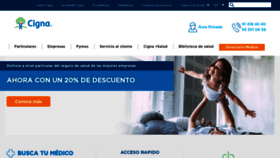 What Cigna.es website looked like in 2021 (3 years ago)
