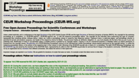 What Ceur-ws.org website looked like in 2021 (3 years ago)