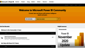 What Community.powerbi.com website looked like in 2021 (3 years ago)