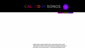 What Calendarsongs.com website looked like in 2021 (3 years ago)