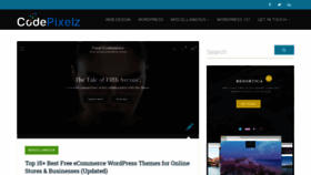 What Codepixelz.com website looked like in 2021 (3 years ago)