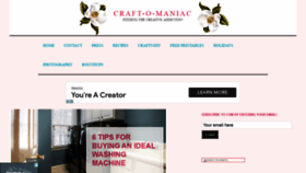 What Craft-o-maniac.com website looked like in 2021 (3 years ago)