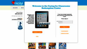 What Caringforclassrooms.org website looked like in 2021 (3 years ago)