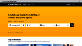 What Cheapflights.co.nz website looked like in 2021 (3 years ago)