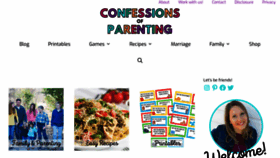 What Confessionsofparenting.com website looked like in 2021 (3 years ago)