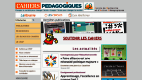What Cahiers-pedagogiques.com website looked like in 2021 (3 years ago)