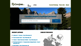 What Civicjobs.ca website looked like in 2021 (3 years ago)