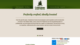 What Cedarstonehomes.com website looked like in 2021 (3 years ago)