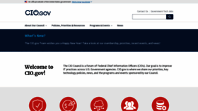 What Cio.gov website looked like in 2021 (3 years ago)