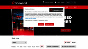 What Cineworld.co.uk website looked like in 2021 (3 years ago)