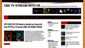 What Cbstvstreams.com website looked like in 2021 (3 years ago)