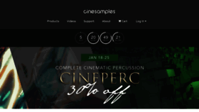 What Cinesamples.com website looked like in 2021 (4 years ago)