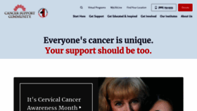 What Cancersupportcommunity.org website looked like in 2021 (3 years ago)