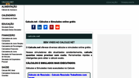 What Calcule.net website looked like in 2021 (5 years ago)