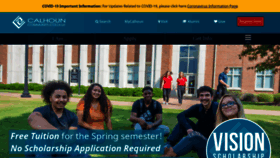 What Calhoun.edu website looked like in 2021 (3 years ago)