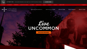 What Cuaa.edu website looked like in 2021 (4 years ago)
