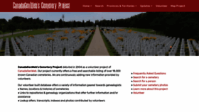 What Cemetery.canadagenweb.org website looked like in 2021 (3 years ago)