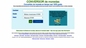 What Conversormonedas.com website looked like in 2021 (3 years ago)