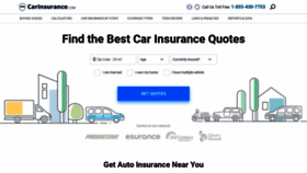 What Carinsurance.com website looked like in 2021 (3 years ago)