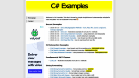 What Csharp-examples.net website looked like in 2021 (3 years ago)