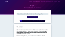 What Clipr.xyz website looked like in 2021 (3 years ago)