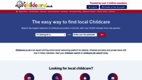 What Childcare.co.uk website looked like in 2021 (3 years ago)