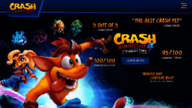 What Crashbandicoot.com website looked like in 2021 (3 years ago)