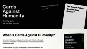 What Cardsagainsthumanity.com website looked like in 2021 (3 years ago)