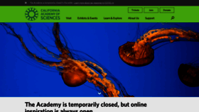 What Calacademy.org website looked like in 2021 (3 years ago)