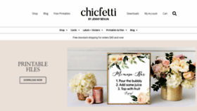 What Chicfetti.com website looked like in 2021 (3 years ago)