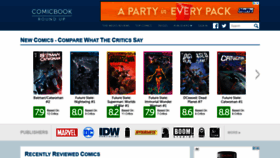 What Comicbookroundup.com website looked like in 2021 (3 years ago)