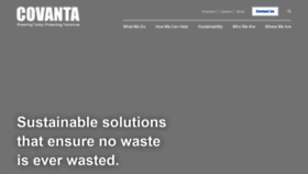 What Covanta.com website looked like in 2021 (3 years ago)
