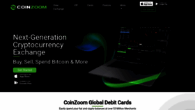 What Coinzoom.com website looked like in 2021 (3 years ago)