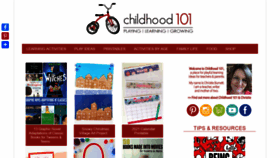 What Childhood101.com website looked like in 2021 (3 years ago)