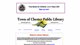 What Chesterlibrary.org website looked like in 2021 (3 years ago)